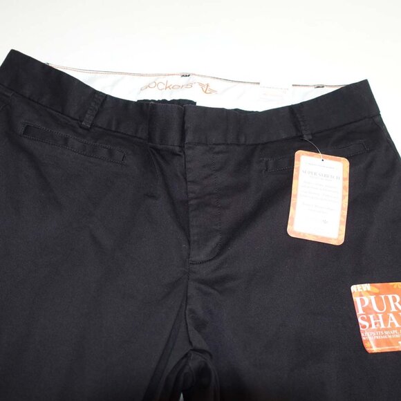 Dockers Women's Pure Shape Chino Pants Size 16 Medium NWT Black Mid Rise Khaki - Picture 2 of 8
